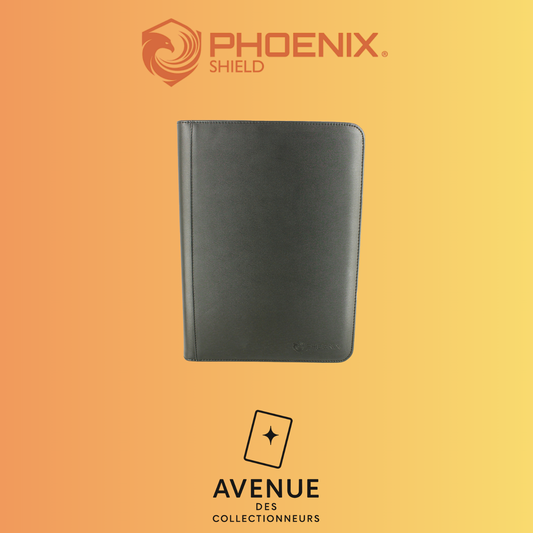 Portfolio - Phoenix Shield - Deluxe Zipper Album - 360 cartes - Noir Avenue des Collectionneurs
