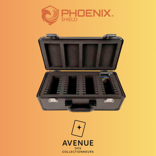 Suitecase - Phoenix Shield - Malette de rangement pour 44 cartes gradées avec vitrine Avenue des Collectionneurs