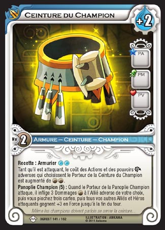 Carte Wakfu - Ceinture du Champion - Chaos d'Ogrest 141/162