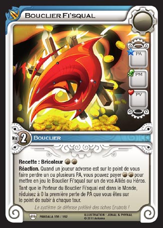 Carte Wakfu - Bouclier Fi'Squal - Pandala 156/162