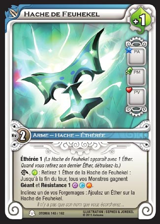 Carte Wakfu - Hache de Feuhekel - Otomaï 140/162