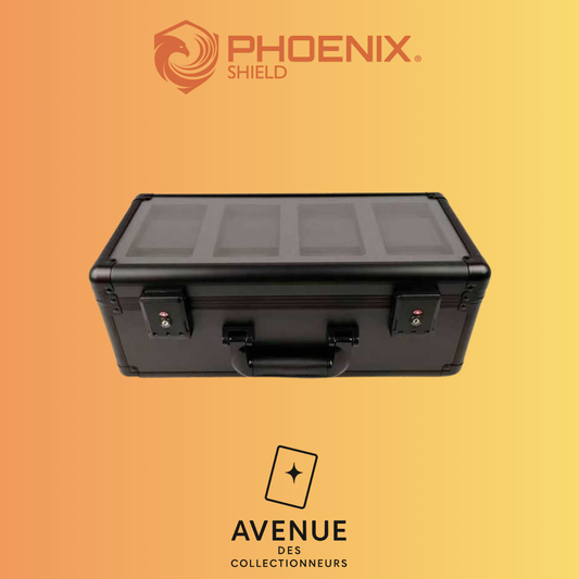 Suitecase - Phoenix Shield - Malette de rangement pour 44 cartes gradées avec vitrine Avenue des Collectionneurs