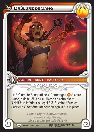 Carte Wakfu - Brûlure de Sang - Pandala 112/162