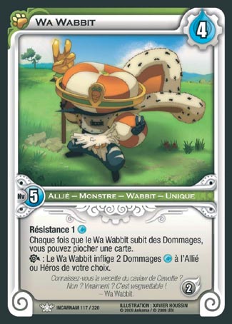Carte Wakfu - Wa Wabbit - Incarnam 117/320