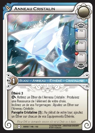 Carte Wakfu - Anneau Cristalin - Chaos d'Ogrest 149/162