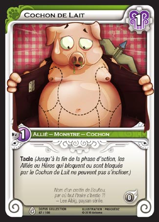 Carte Wakfu - Cochon de Lait - Dofus Collection 047/100