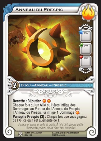 Carte Wakfu - Anneau du Prespic - Dofus Collection 085/100