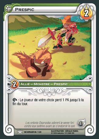 Carte Wakfu - Prespic - Incarnam 086/320