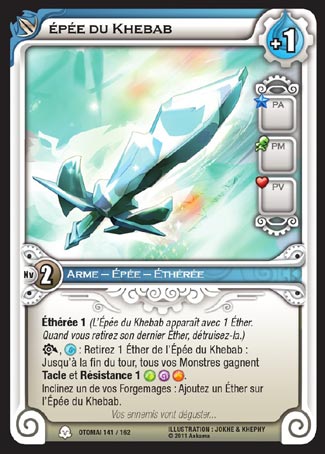 Carte Wakfu - Épée du Khebab - Otomaï 141/162
