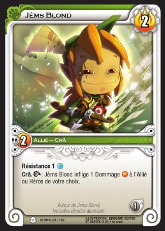 Carte Wakfu - Jèms Blond - Otomaï 053/162