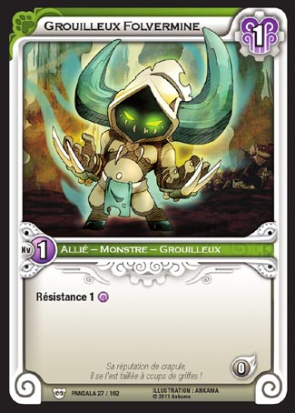 Carte Wakfu - Grouilleux Folvermine - Pandala 027/162