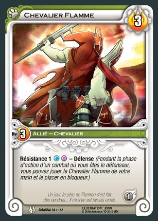 Carte Wakfu - Chevalier Flamme - Amakna 054/162