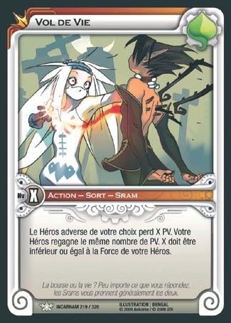 Carte Wakfu - Vol de Vie - Incarnam 219/320