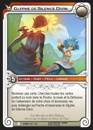 Carte Wakfu - Glyphe de Silence Divin - Otomaï 107/162