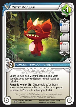 Carte Wakfu - Petit Koalak - Bonta & Brâkmar 314/320