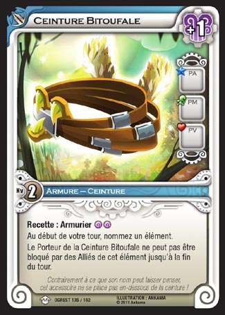 Carte Wakfu - Ceinture Bitoufale - Chaos d'Ogrest 135/162