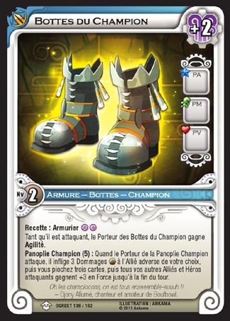 Carte Wakfu - Bottes du Champion - Chaos d'Ogrest 138/162