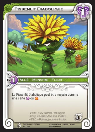Carte Wakfu - Pissenlit Diabolique - Dofus Collection 020/100