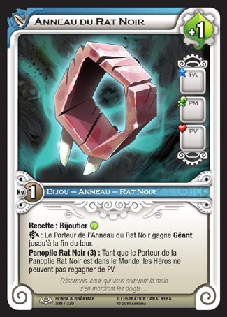 Carte Wakfu - Anneau du Rat Noir - Bonta & Brâkmar 306/320
