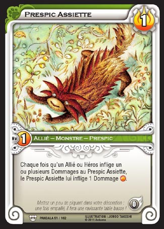 Carte Wakfu - Prespic Assiette - Pandala 051/162