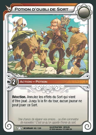 Carte Wakfu - Potion d'Oubli de Sort - Incarnam 162/320