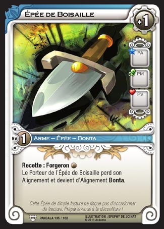 Carte Wakfu - Épée de Boisaille - Pandala 135/162