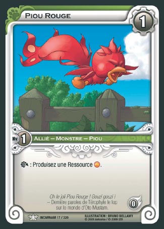 Carte Wakfu - Piou Rouge - Incarnam 017/320