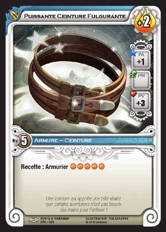 Carte Wakfu - Puissante Ceinture Fulgurante - Bonta & Brâkmar 278/320