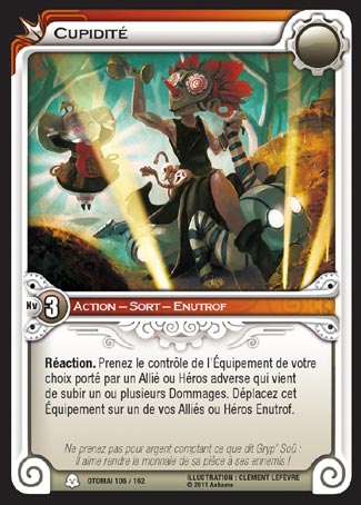 Carte Wakfu - Cupidité - Otomaï 106/162