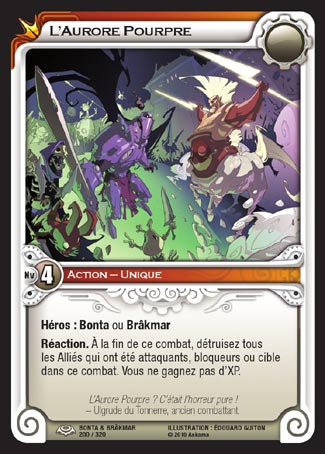 Carte Wakfu - L'Aurore Pourpre - Bonta & Brâkmar 200/320