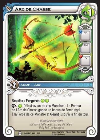 Carte Wakfu - Arc de Chasse - Chaos d'Ogrest 143/162