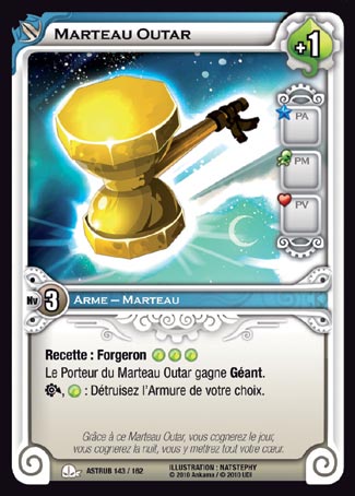 Carte Wakfu - Marteau Outar - Astrub 143/162