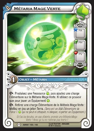 Carte Wakfu - Métaria Mage Verte - Chaos d'Ogrest 153/162