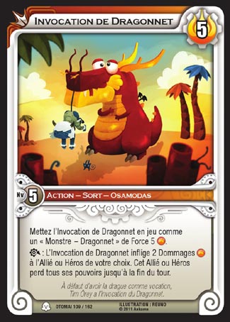 Carte Wakfu - Invocation de Dragonnet - Otomaï 109/162