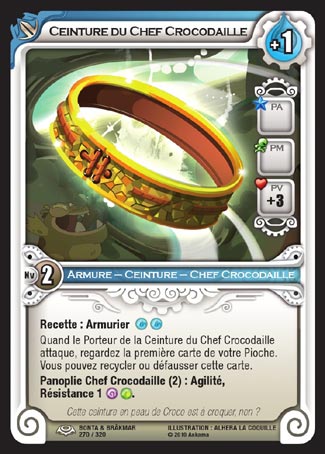 Carte Wakfu - Ceinture du Chef Crocodaille - Bonta & Brâkmar 270/320