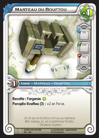 Carte Wakfu - Marteau du Bouftou - Dofus Collection 080/100