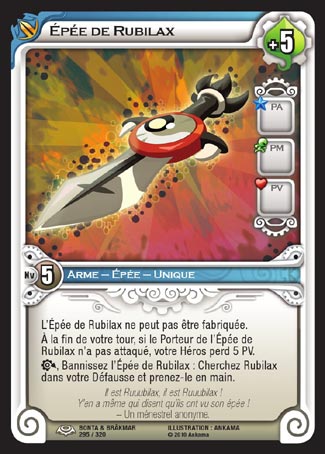 Carte Wakfu - Épée de Rubilax - Bonta & Brâkmar 295/320
