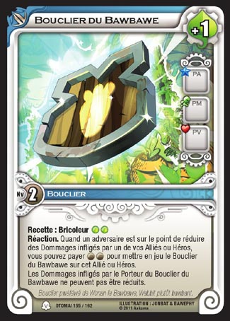 Carte Wakfu - Bouclier du Bawbawe - Otomaï 155/162