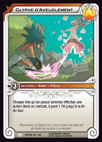 Carte Wakfu - Glyphe d'Aveuglement - Astrub 102/162