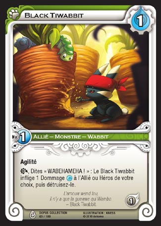 Carte Wakfu - Black Tiwabbit - Dofus Collection 043/100