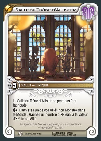 Carte Wakfu - Salle du Trône d'Allister - Amakna 139/162
