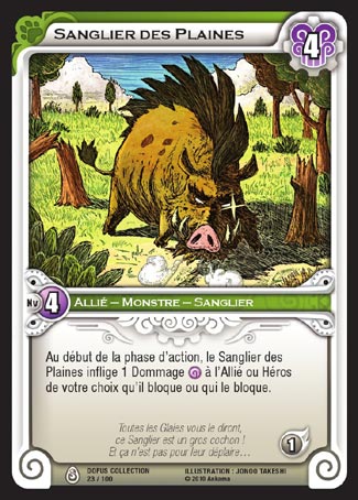 Carte Wakfu - Sanglier des Plaines - Dofus Collection 023/100