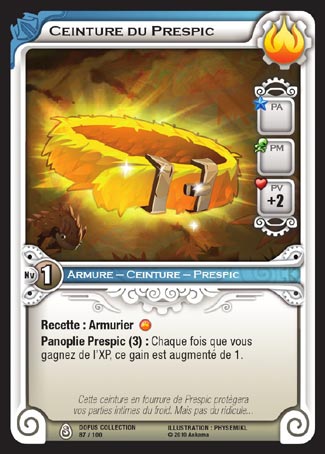 Carte Wakfu - Ceinture du Prespic - Dofus Collection 087/100