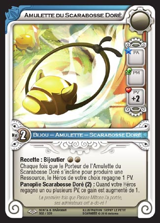 Carte Wakfu - Amulette du Scarabosse Doré - Bonta & Brâkmar 302/320