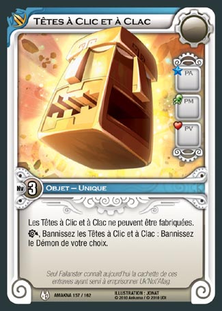 Carte Wakfu - Têtes à Clic et à Clac - Amakna 157/162