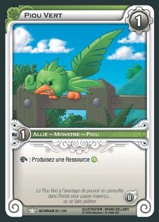 Carte Wakfu - Piou Vert - Incarnam 020/320