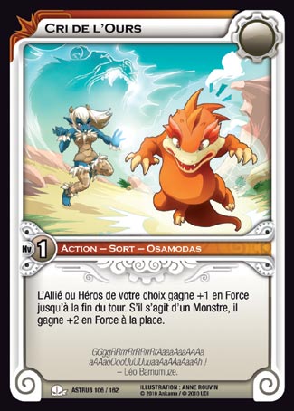 Carte Wakfu - Cri de l'Ours - Astrub 106/162