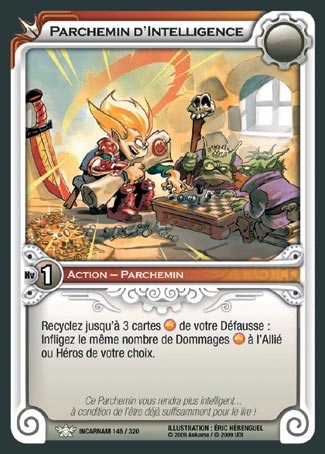 Carte Wakfu - Parchemin d'Intelligence - Incarnam 145/320