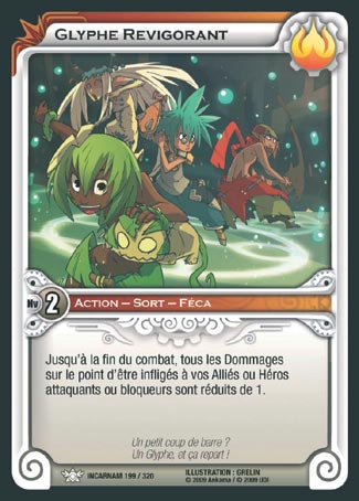 Carte Wakfu - Glyphe Revigorant - Incarnam 199/320