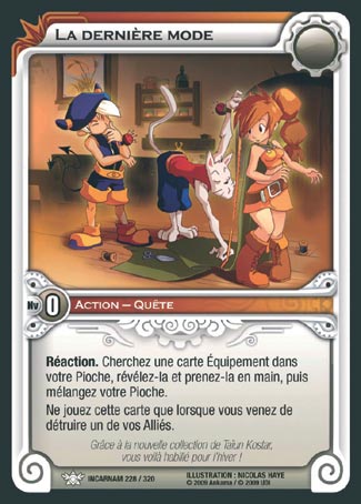 Carte Wakfu - La Dernière Mode - Incarnam 228/320
